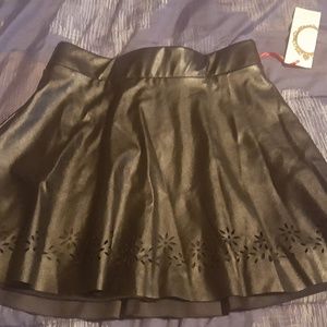 Girl's Leatherette Skirt
